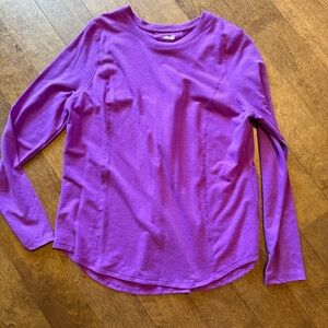 Avia Purple Long-Sleeve Crewneck Top